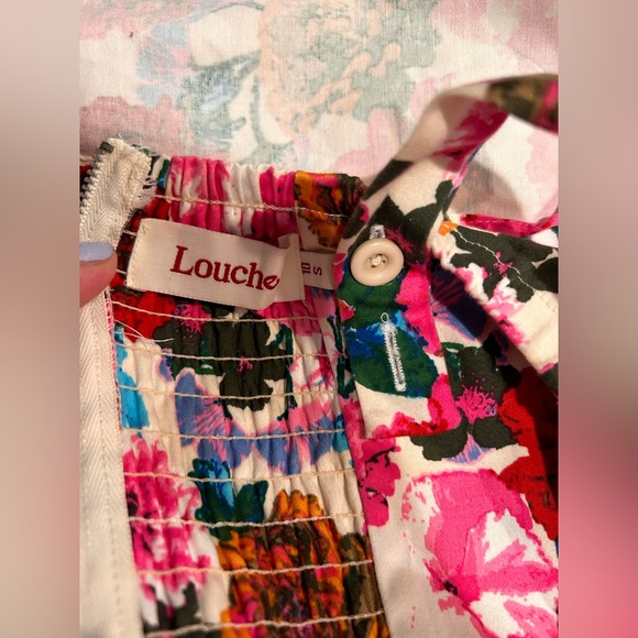 Louche “Kiah” floral dress size small- smocked and sleeveless and soft - Picture 6 of 7